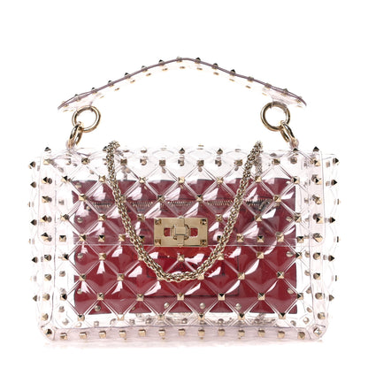 Valentino Garavani PVC Medium Rockstud Spike Shoulder Bag 1 of 9