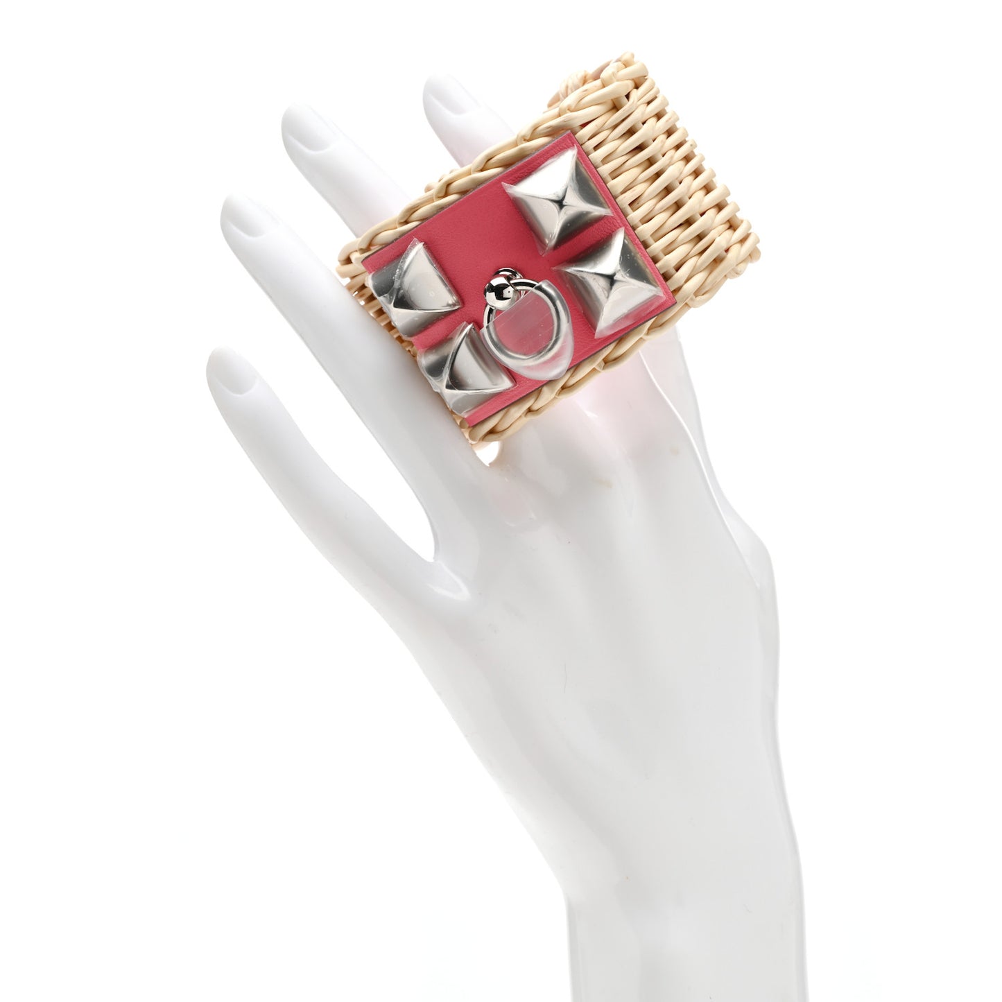 Wicker Barenia Medor Picnic Cuff Bracelet Rose Extreme