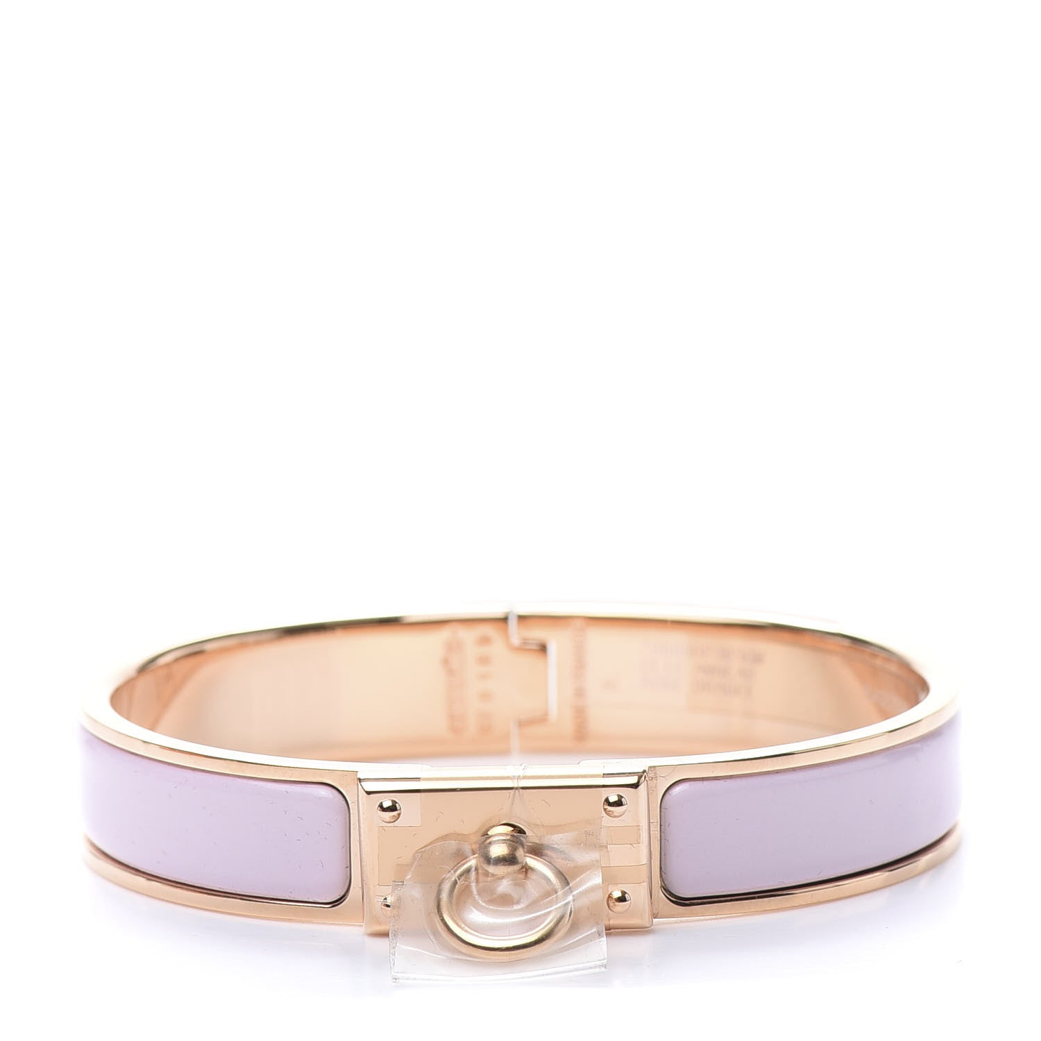 Hermes Enamel Clic Anneau Bracelet GM Rose Dragee 1 of 5