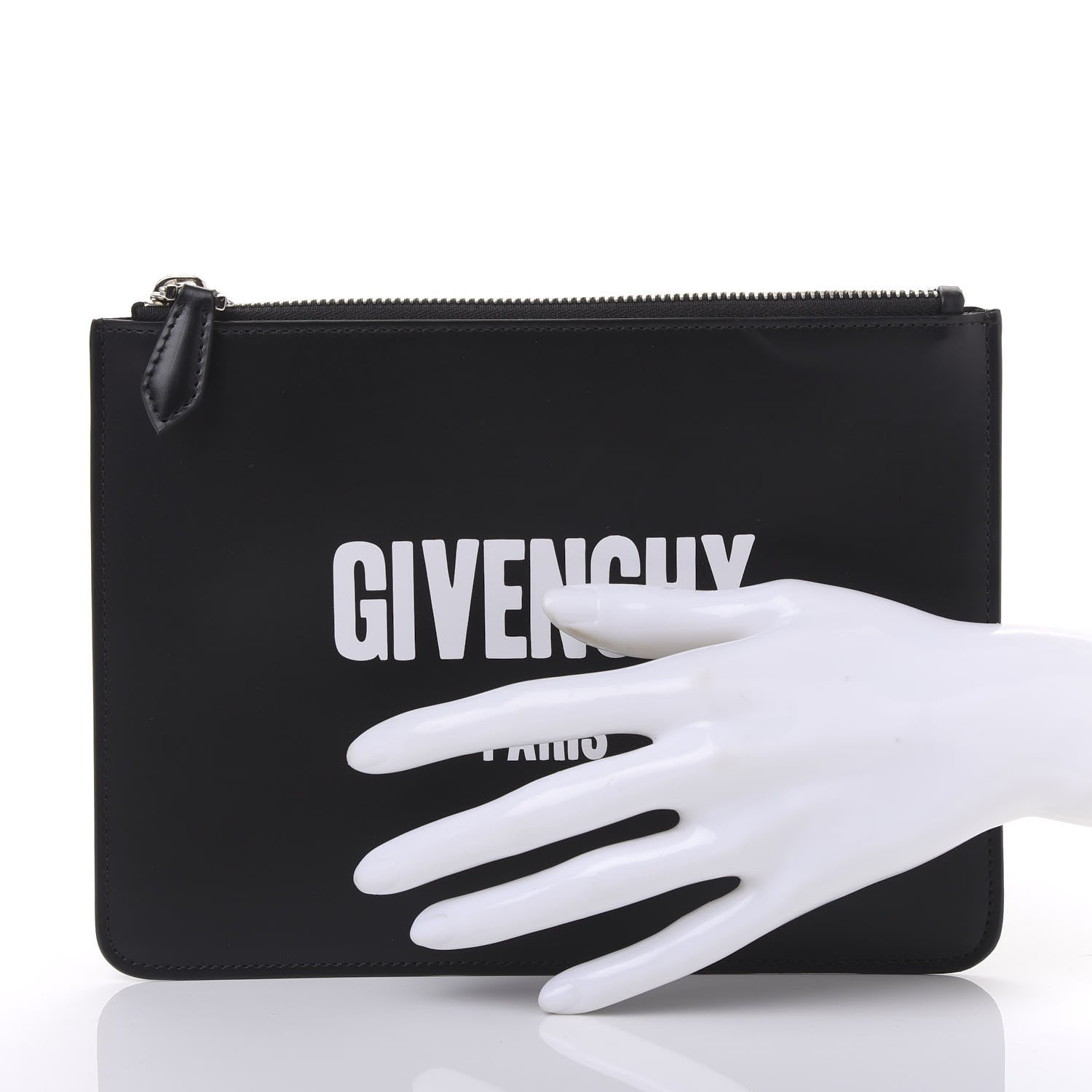 Givenchy Calfskin Medium Logo Pouch Black 2 of 10