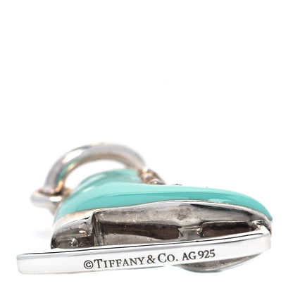 Tiffany Sterling Silver Enamel Ice Skate Charm Blue 3 of 4