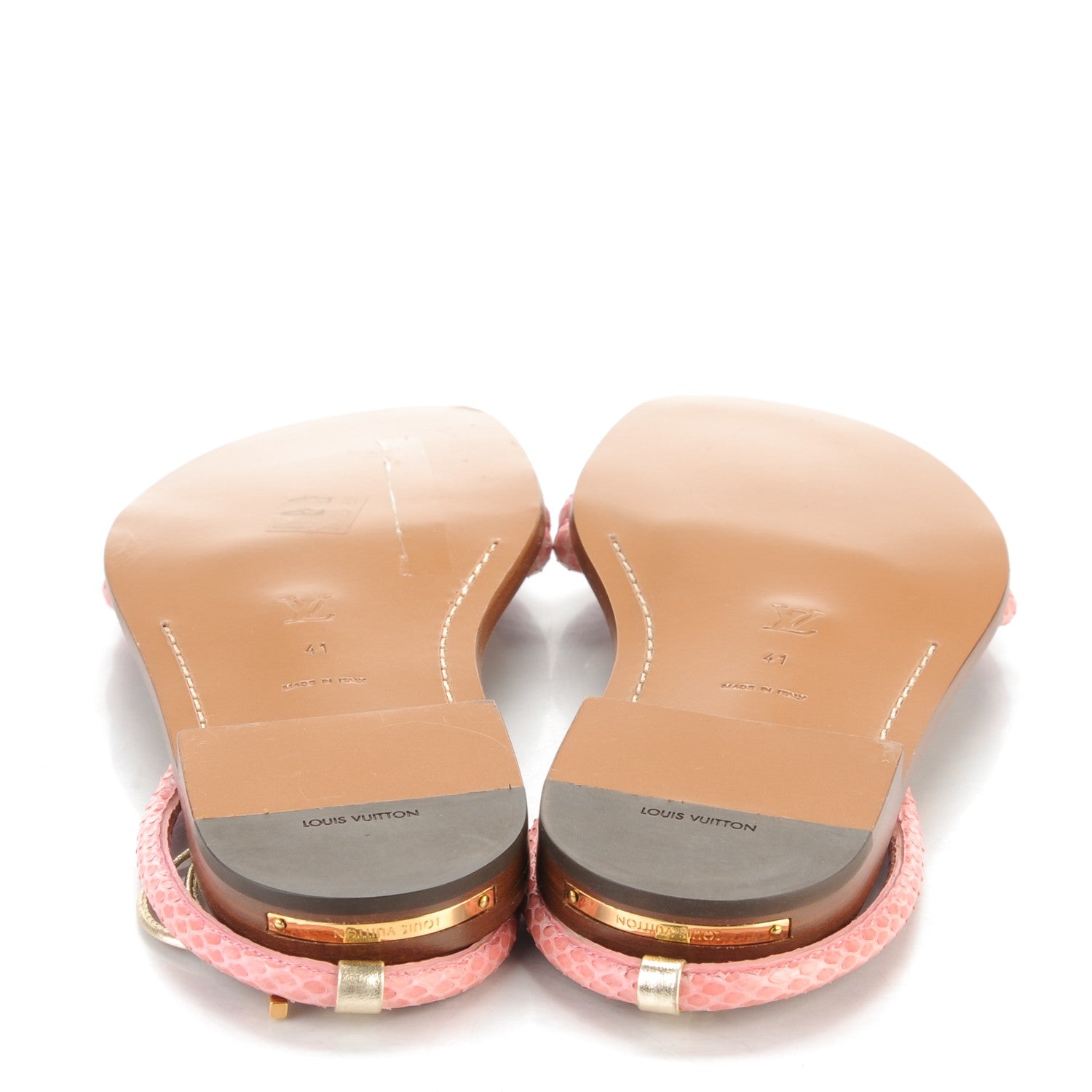 Louis Vuitton Lizard Anklewrap Sandals 41 Pink 5 of 8