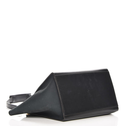 Celine Nubuck Crocodile Embossed Medium Trapeze Navy 5 of 8