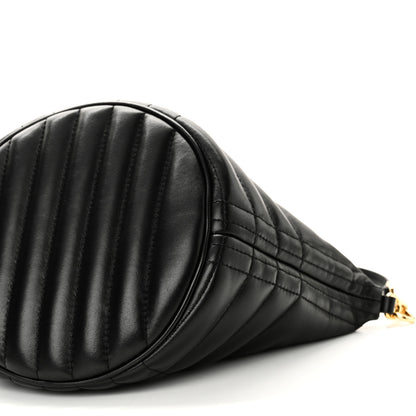 Burberry Lambskin Quilted Small Crescent Lola Bag Black 9 of 9