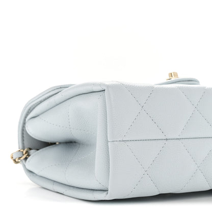 Chanel Caviar Quilted Mini Retro Twist Top Handle Flap Light Blue 10 of 12