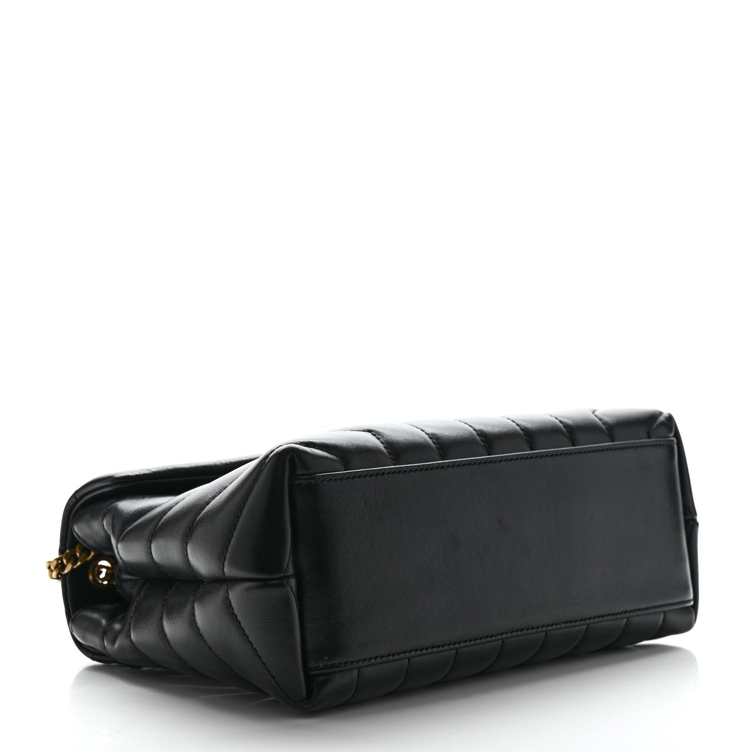 Saint Laurent Calfskin Y Quilted Monogram Small Loulou Chain Satchel Black 4 of 16