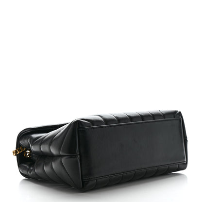 Saint Laurent Calfskin Y Quilted Monogram Small Loulou Chain Satchel Black 4 of 16