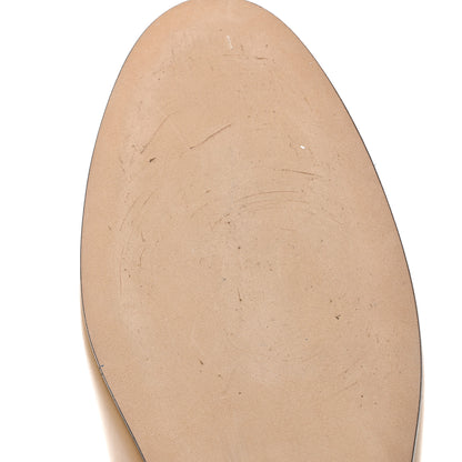 Chanel Lambskin Cap Toe CC Ballerina Flats 38.5 Beige Black 9 of 10