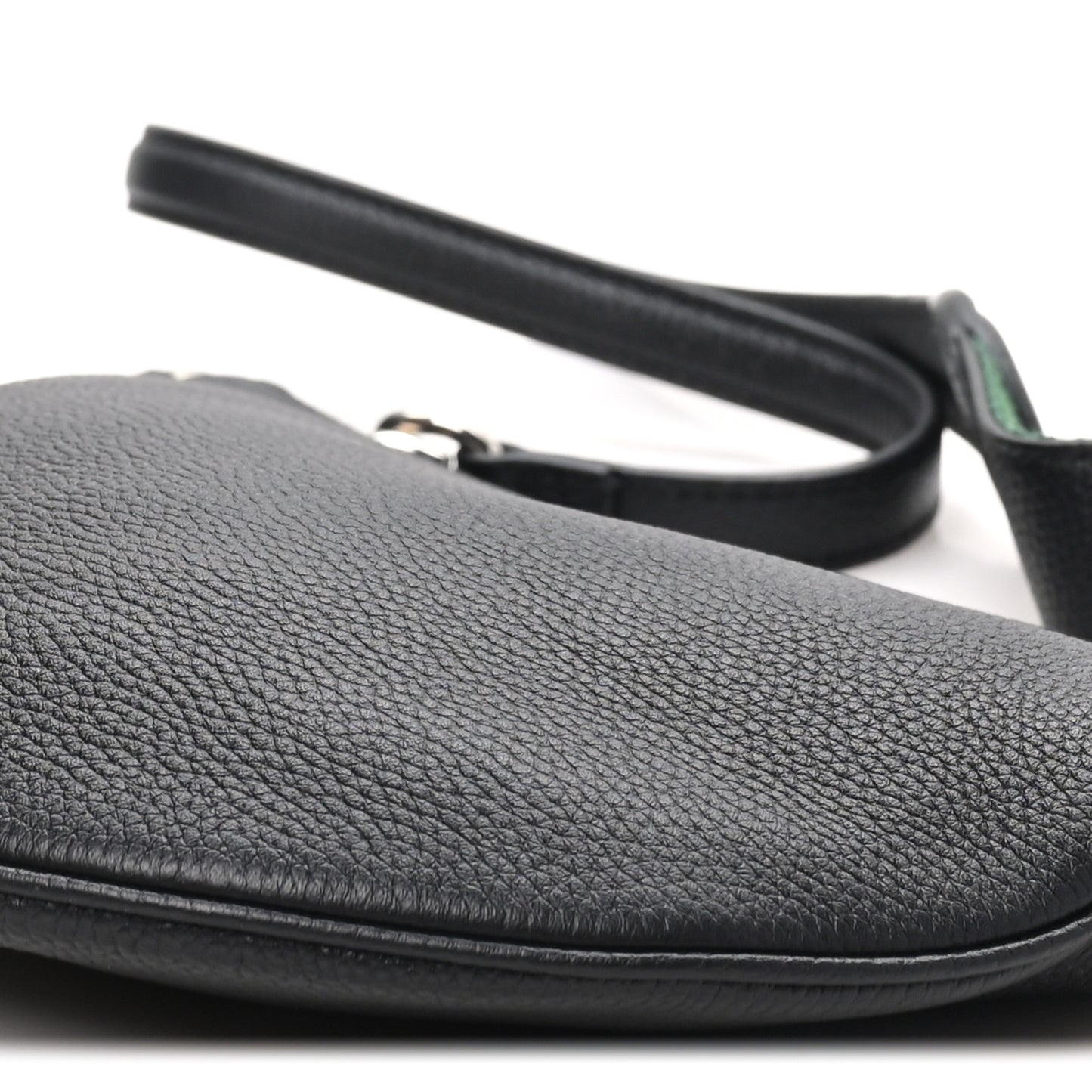 Pebbled Calfskin Mini B Shoudler Bag Black