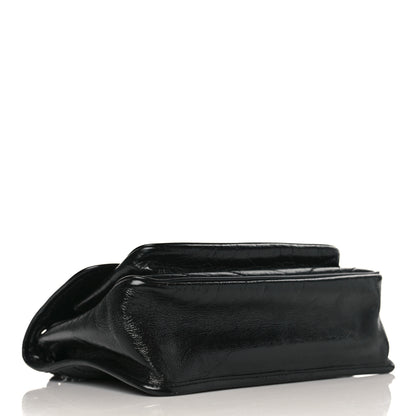 Saint Laurent Crinkled Calfskin Matelasse Monogram Medium Niki Chain Satchel Black 4 of 9
