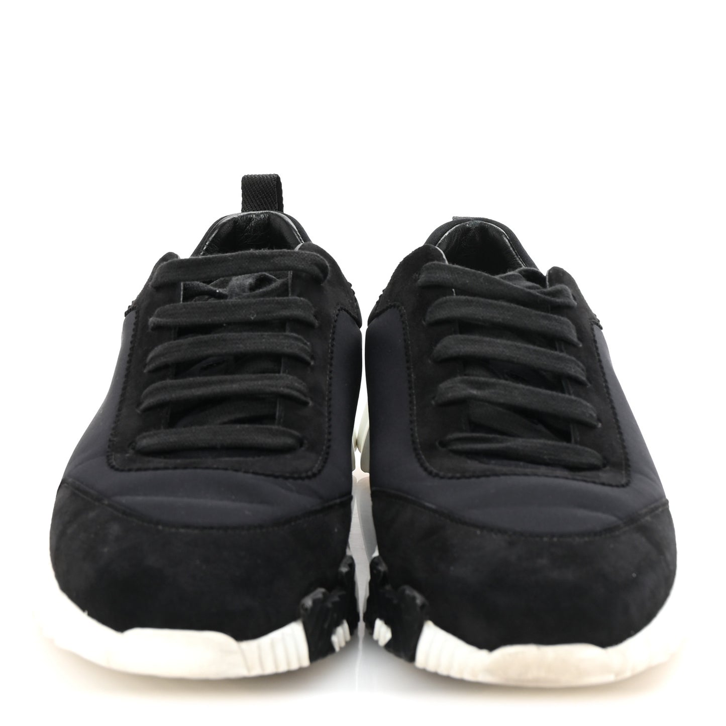Chevre Velours Toile Bouncing Sneakers 38 Black