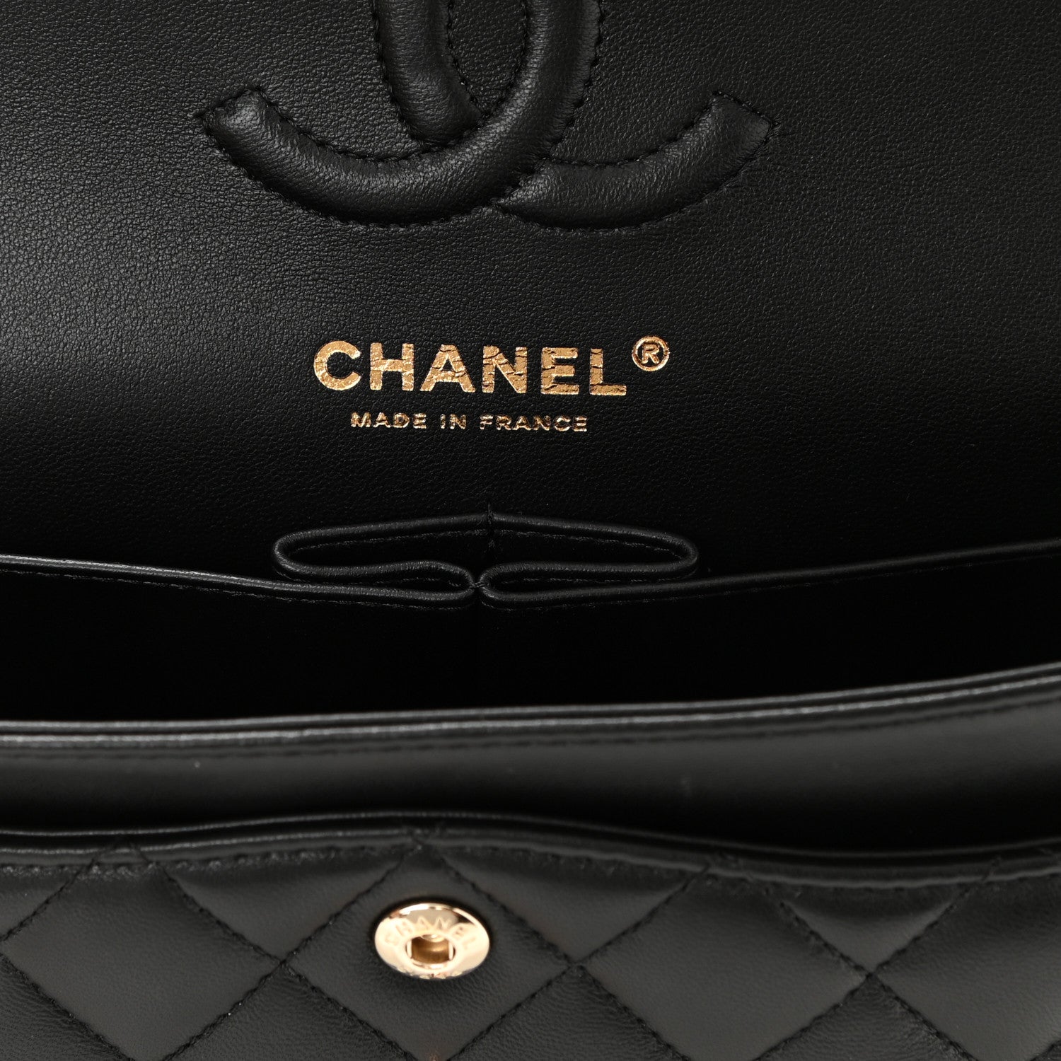 Chanel Lambskin Quilted Small Double Flap Black 6 of 10