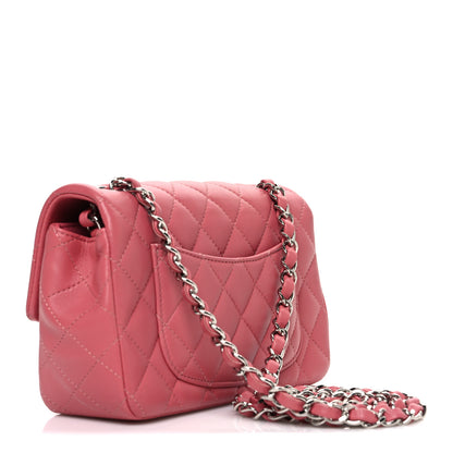 Chanel Lambskin Quilted Mini Rectangular Flap Pink 2 of 10