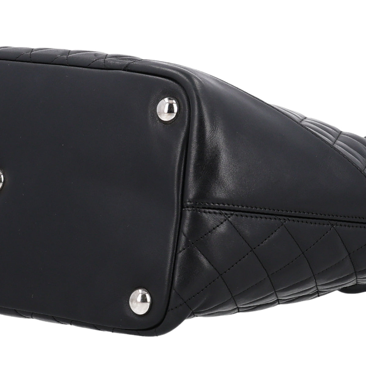 Chanel Calfskin Quilted Large Cambon Tote Black White 10 of 10