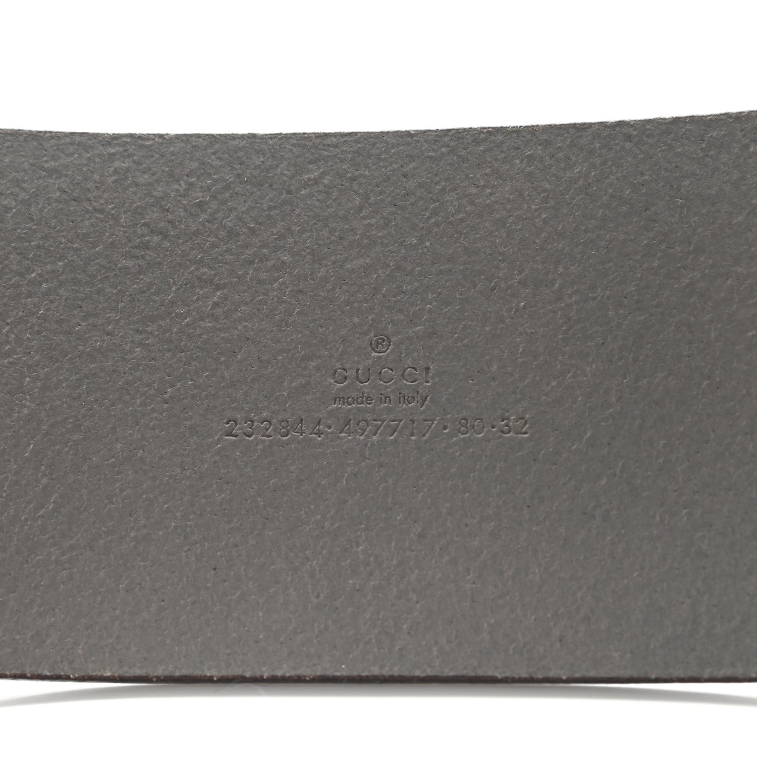 Gucci Calfskin Horsebit Wide Belt 80 32 Grey 3 of 6