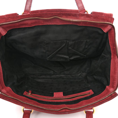 Gucci Suede Medium 1973 Top Handle Satchel Red 5 of 18