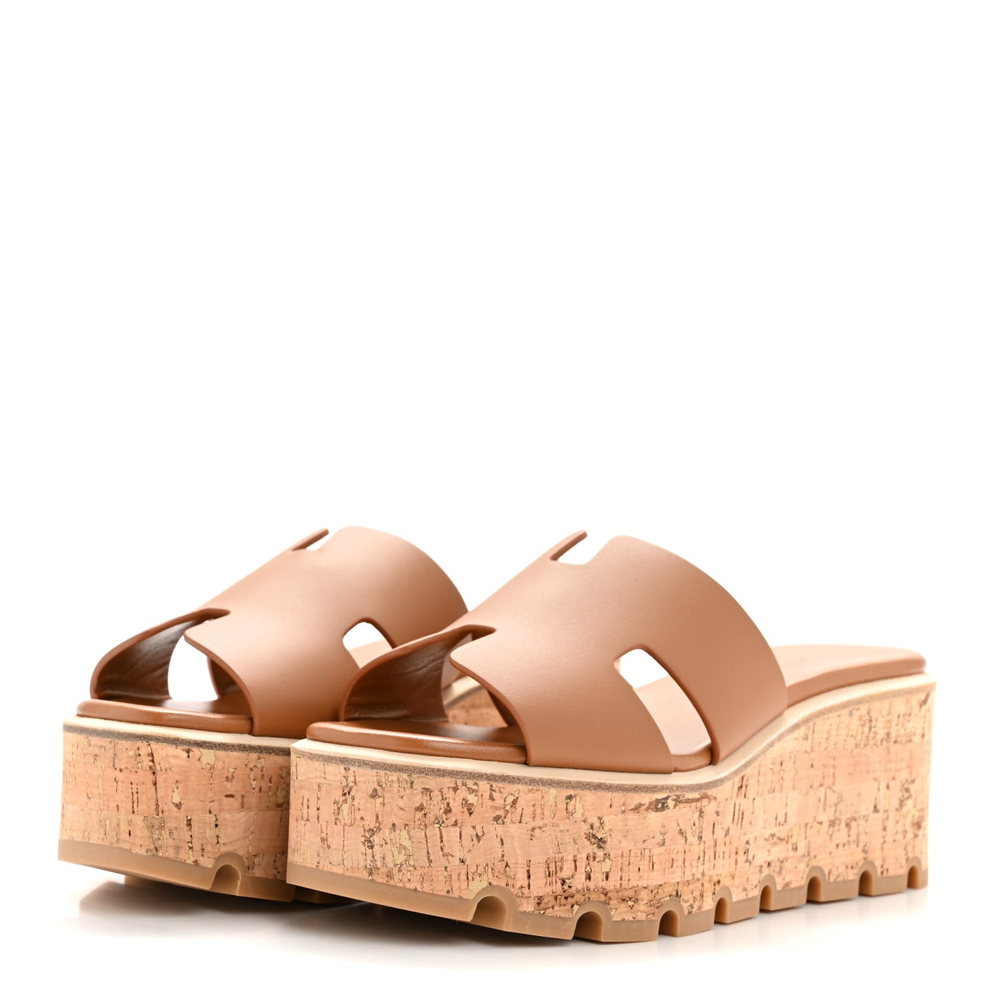 Calfskin Cork Eze 30 Sandals 36 Gold
