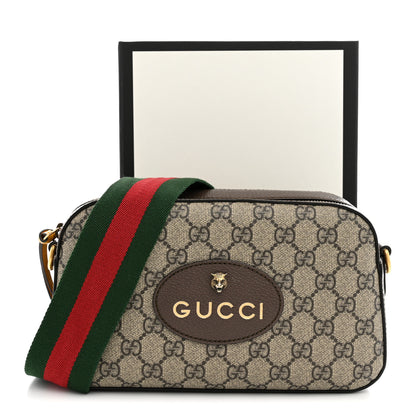 Gucci GG Supreme Monogram Web Neo Vintage Shoulder Bag Beige New Acero Crop 12 of 12