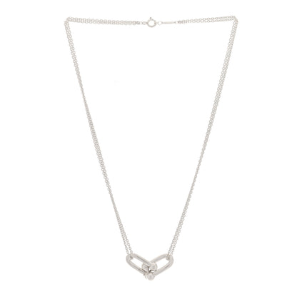 Tiffany Sterling Silver Double HardWear Link Pendant Necklace 3 of 5