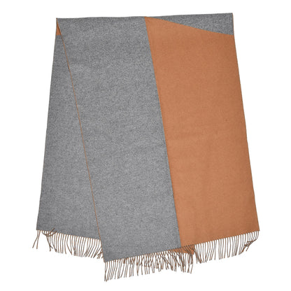 Hermes Cashmere Casaque Stole Gris Chine Camel 3 of 4