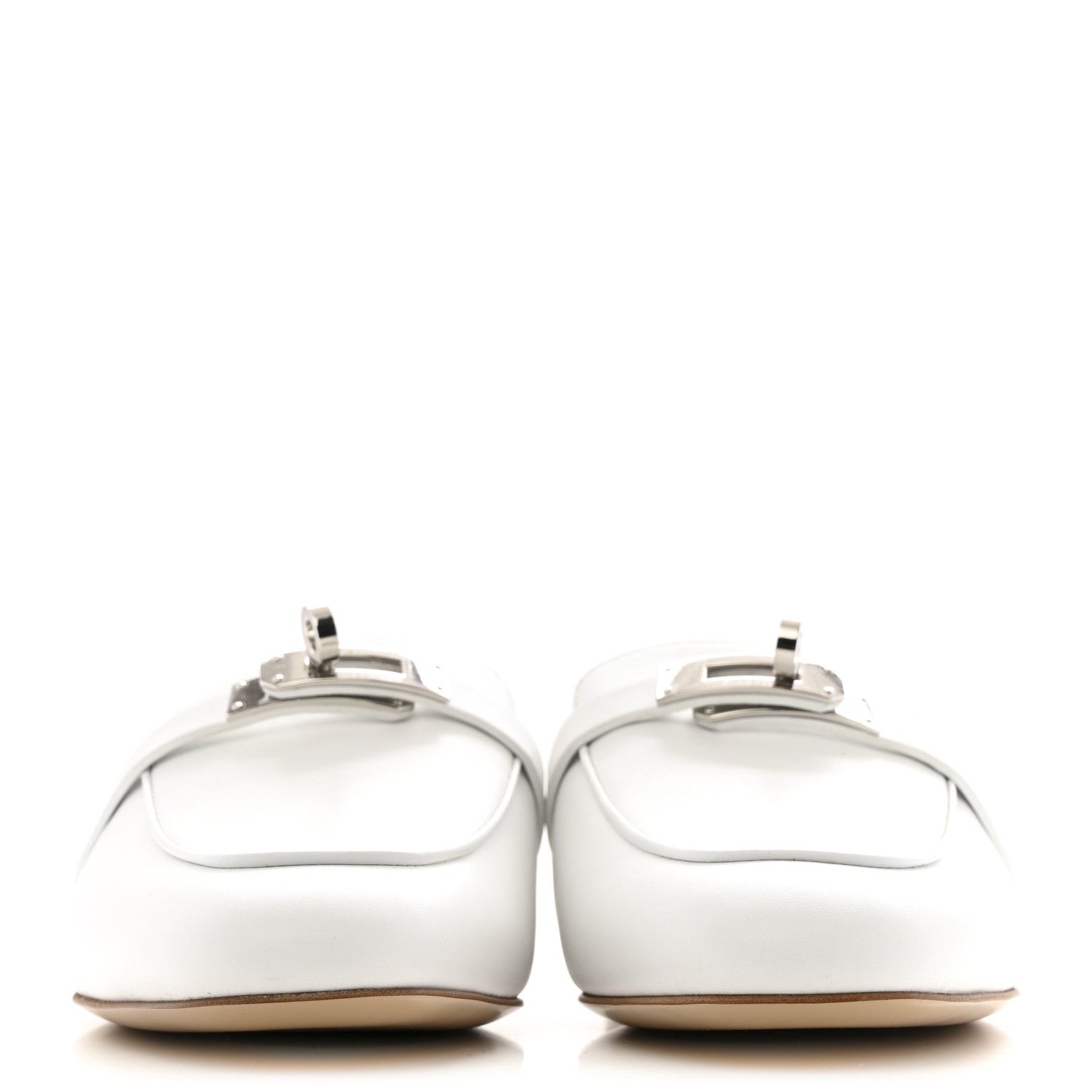 Hermes Calfskin Oz Mules 37.5 White 3 of 10