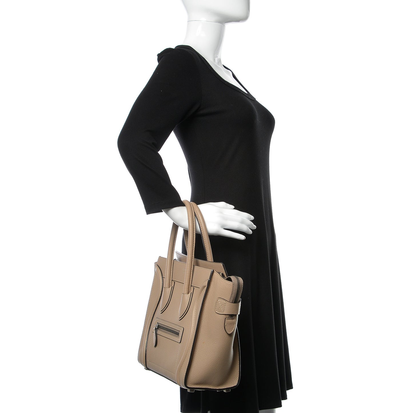 Drummed Calfskin Micro Luggage Dune