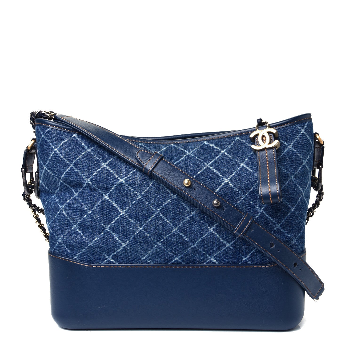 Chanel Denim Calfskin Medium Gabrielle Hobo Blue 1 of 6