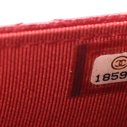 Chanel Caviar Quilted Wallet On Chain WOC Red 9 of 12