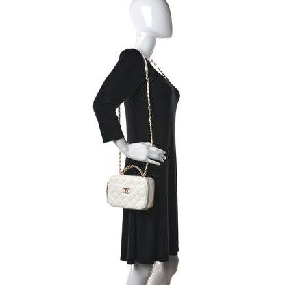 Chanel Caviar Quilted Small Pick Me Up Vanity Case White 2 of 11