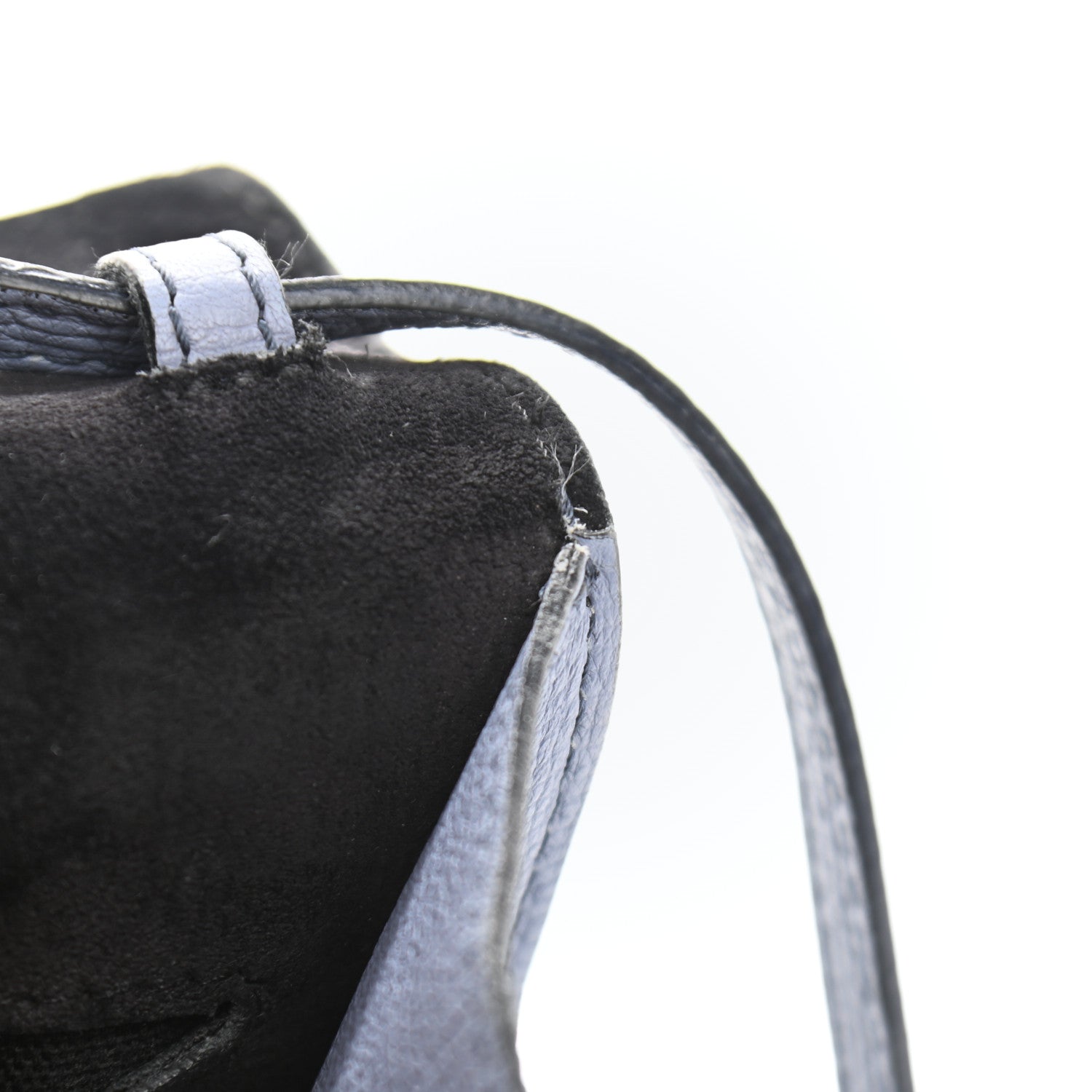 Burberry Derby Calfskin House Check Small Macken Crossbody Bag Slate Blue 16 of 24