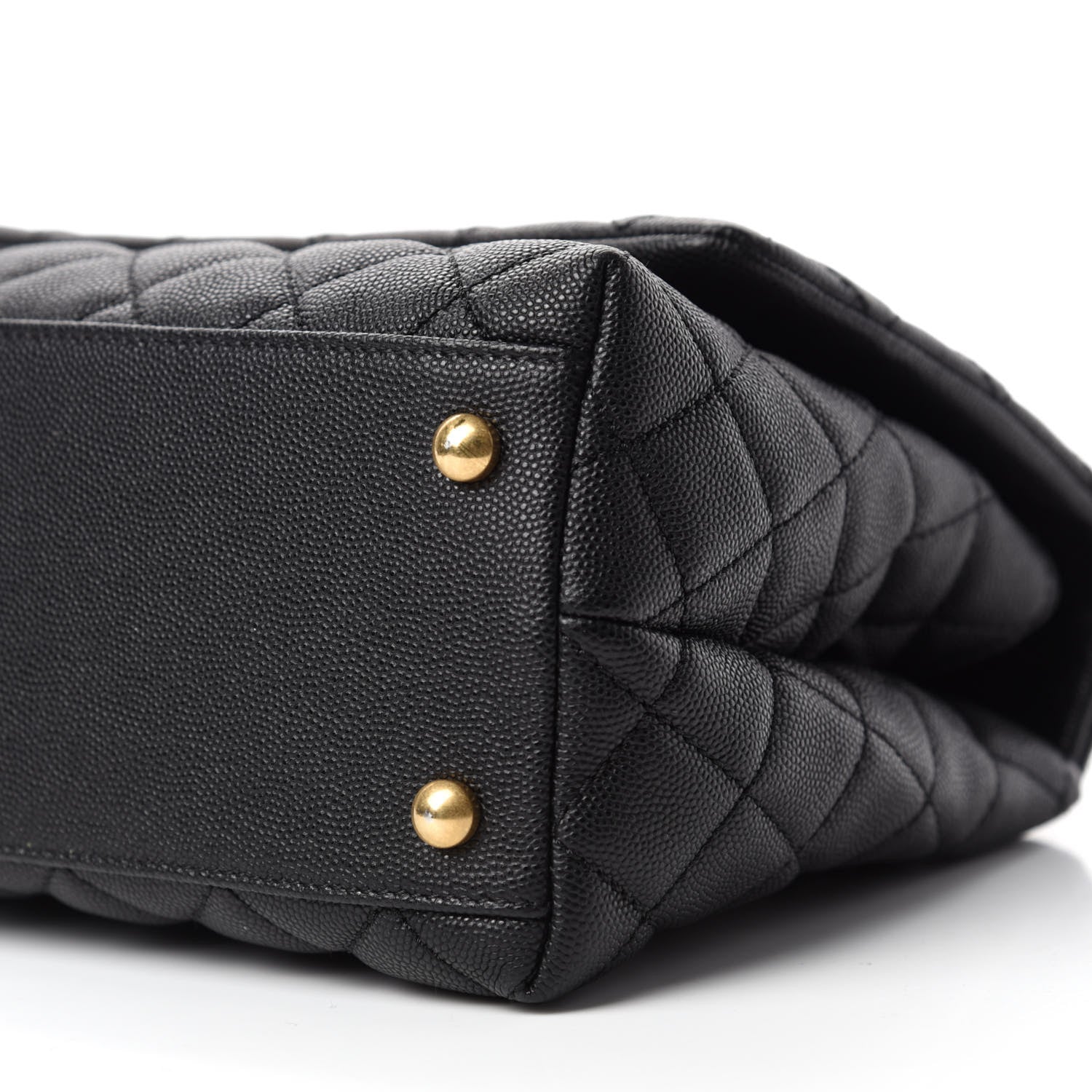 Chanel Caviar Lizard Embossed Quilted Small Coco Handle Flap Black 7 of 11