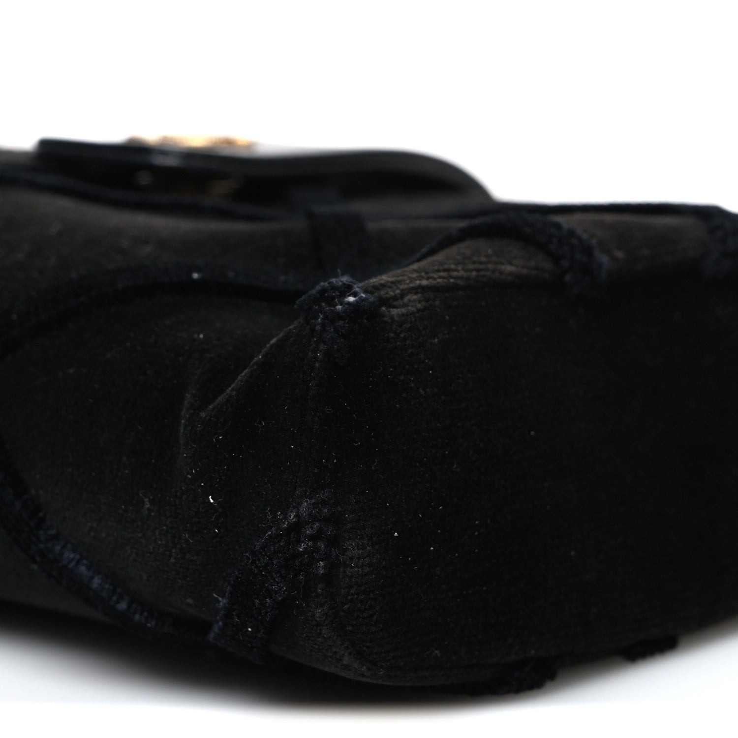 Chanel Velvet Quilted Small Clutch With Chain  Black 11 of 12