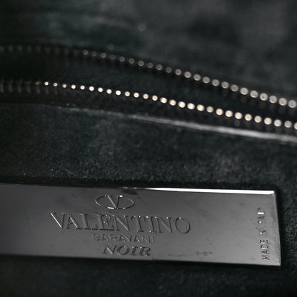 Valentino Garavani Grainy Calfskin Onyx Small My Rockstud Rolling Frame Bag Black 6 of 8