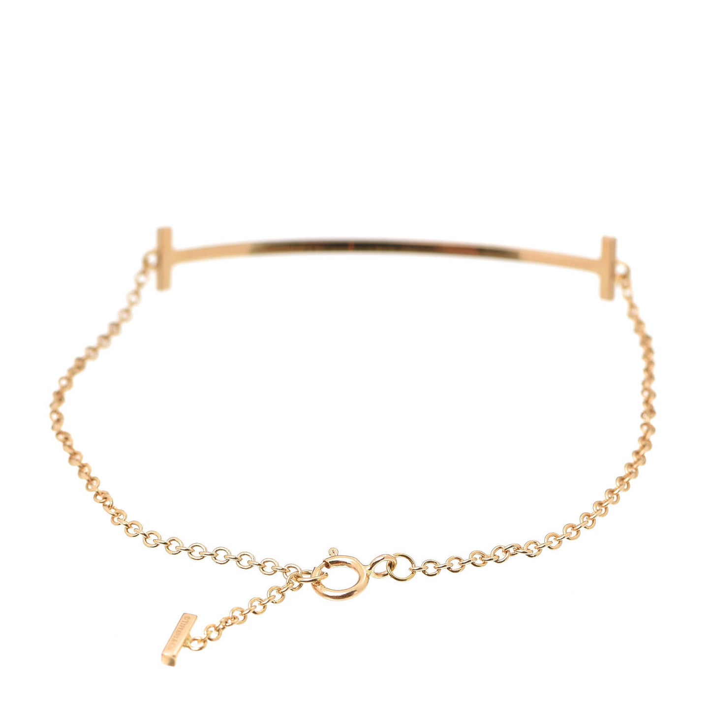 18K Yellow Gold Diamond T Smile Bracelet
