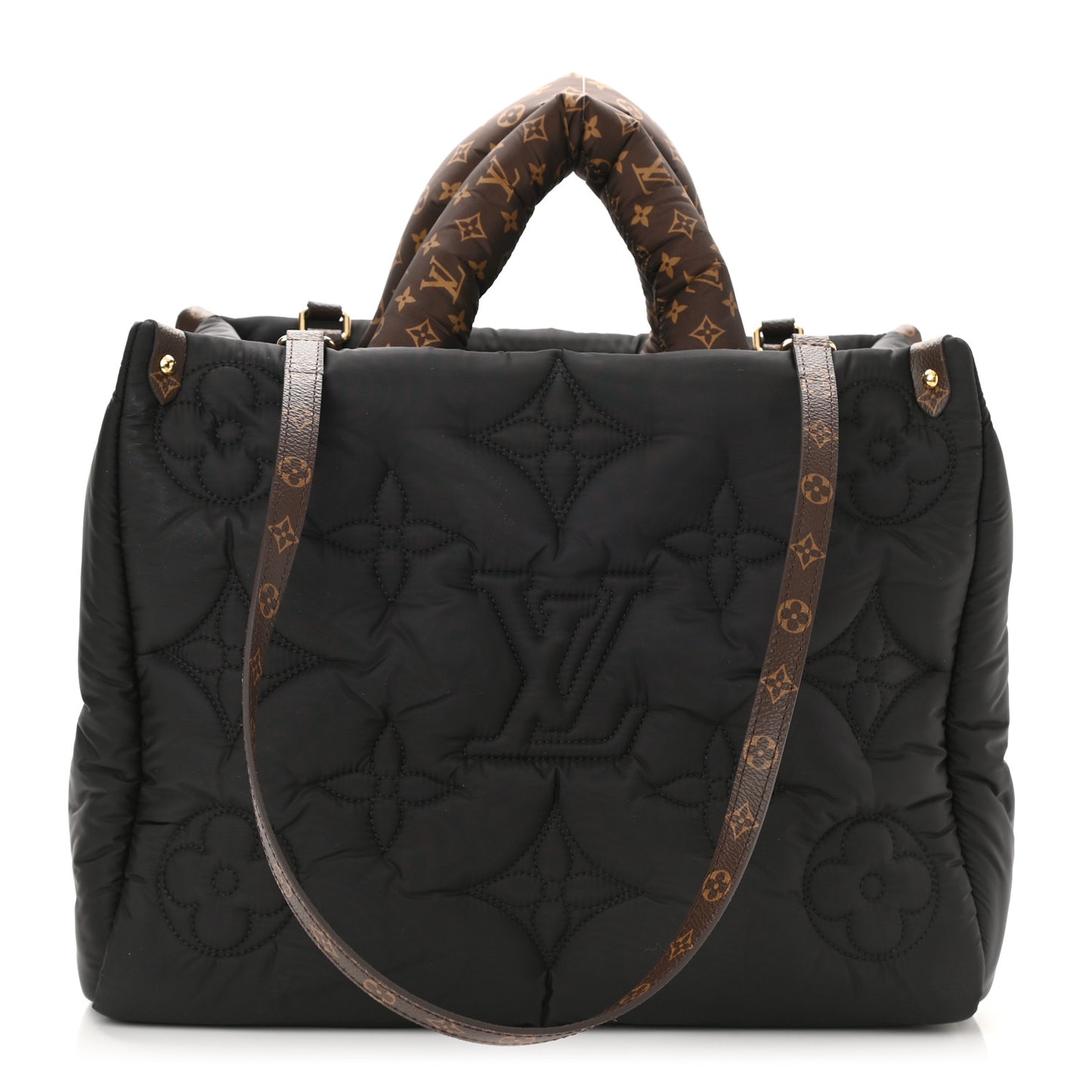 Econyl Monogram Pillow Giant Onthego MM Black