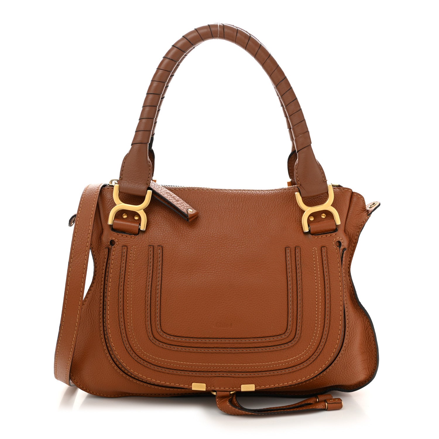 Chloe Calfskin Medium Marcie Satchel Tan 1 of 10