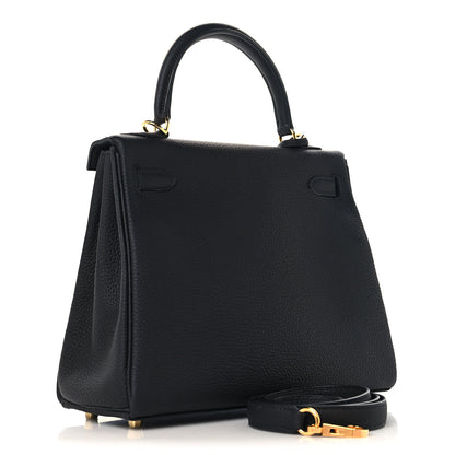 Hermes Togo Kelly Retourne 25 Black 3 of 11