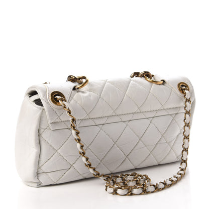 Chanel Aged Calfskin Quilted Small Pondichery Flap White 3 of 10