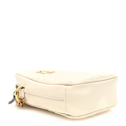 Gucci Calfskin Matelasse Mini GG Marmont Crossbody Bag White 4 of 9