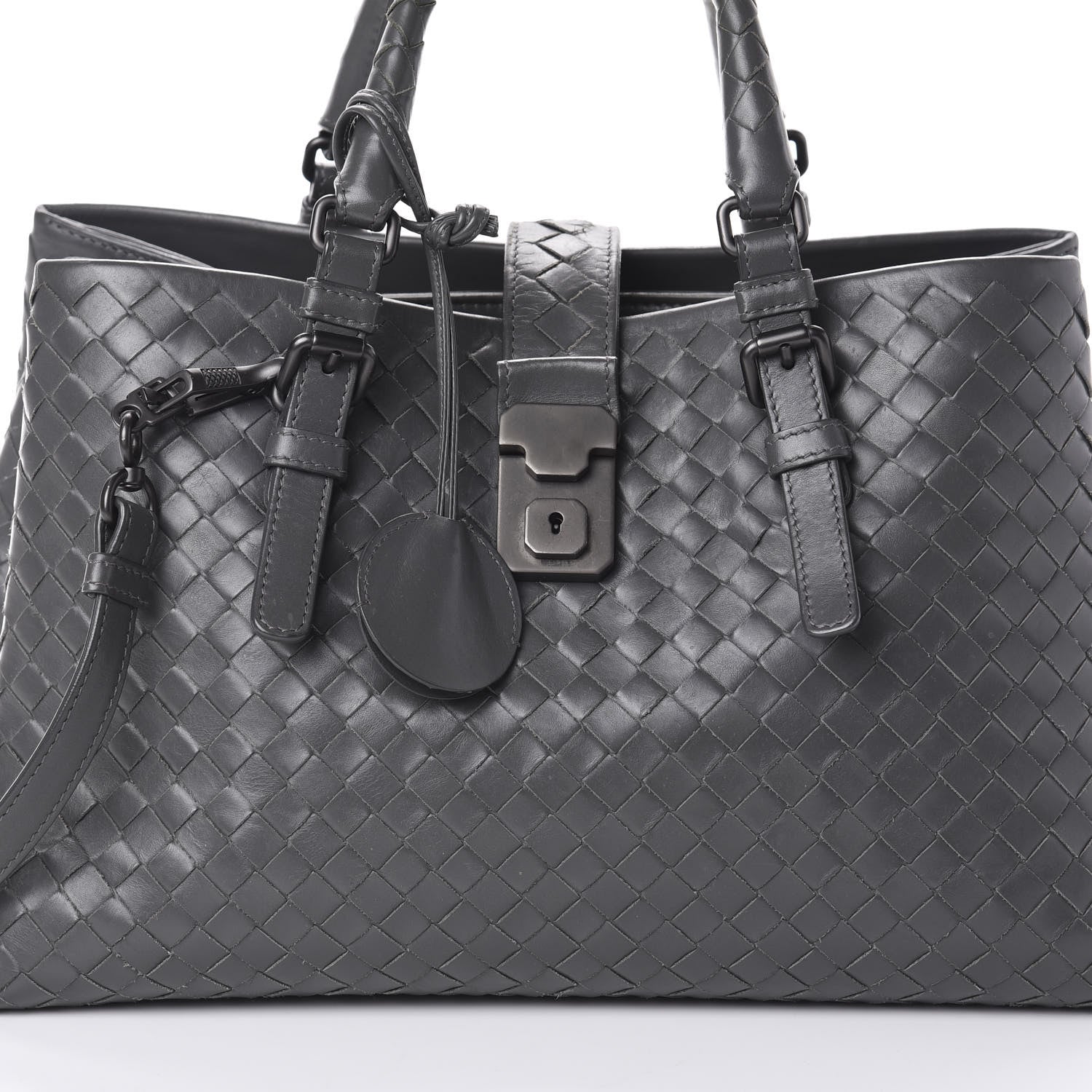 Bottega Veneta Light Calf Intrecciato Small Roma Light Grey 7 of 9