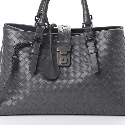Bottega Veneta Light Calf Intrecciato Small Roma Light Grey 7 of 9