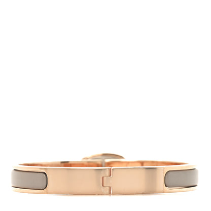 Hermes Enamel Mini Clic Chaine d'Ancre Bracelet PM Marron Glace 3 of 5