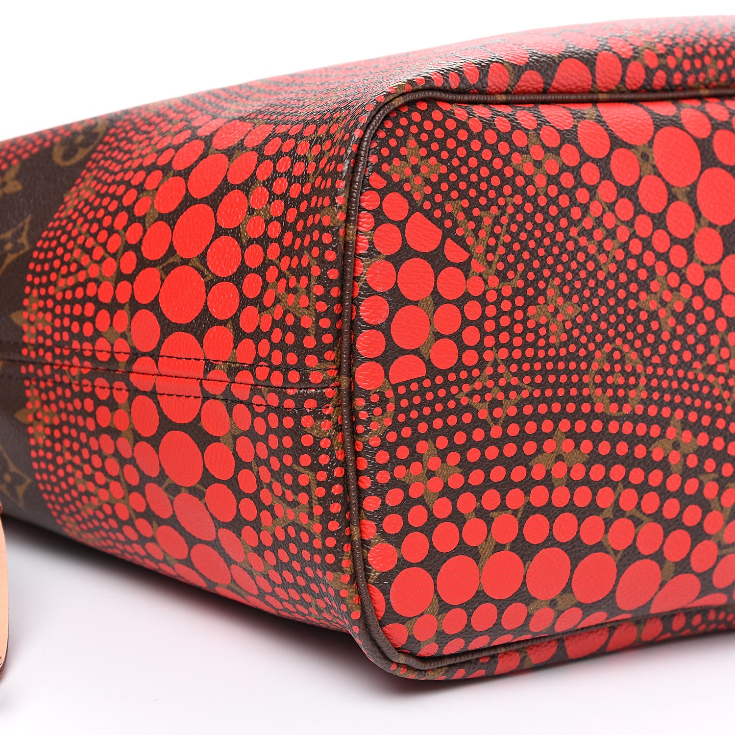 Louis Vuitton Monogram Kusama Waves Neverfull MM Red 7 of 9