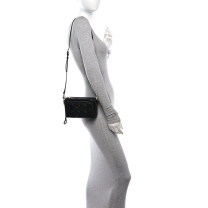 Christian Dior Supple Calfskin Caro Double Pouch Black 2 of 10