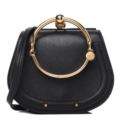 Chloe Calfskin Suede Small Nile Bracelet Bag Black 1 of 23