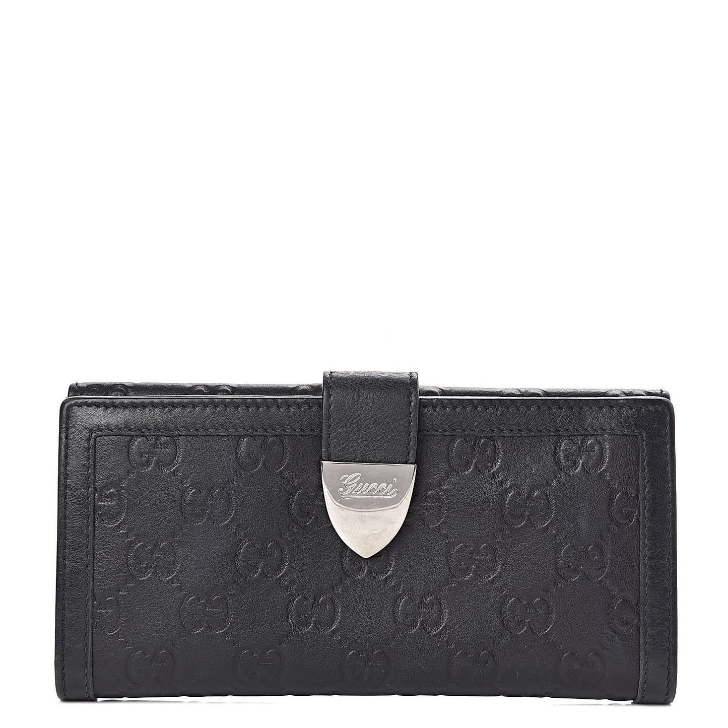 Guccissima Continental Wallet Black