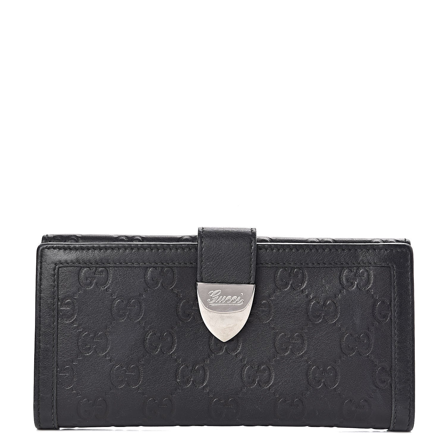 Gucci Guccissima Continental Wallet Black 1 of 16