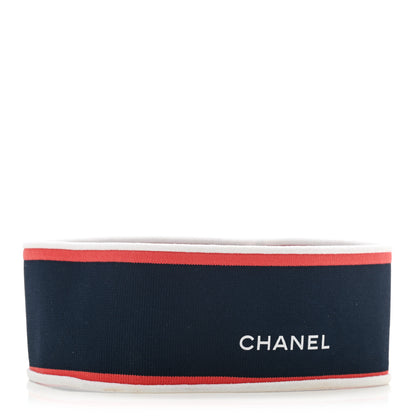 Chanel Mixed Fibers CC Headband Navy 1 of 4