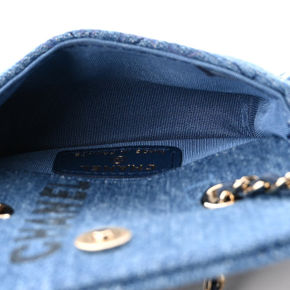 Chanel Denim Quilted Denim Mood Belt Bag Blue Multicolor 5 of 10
