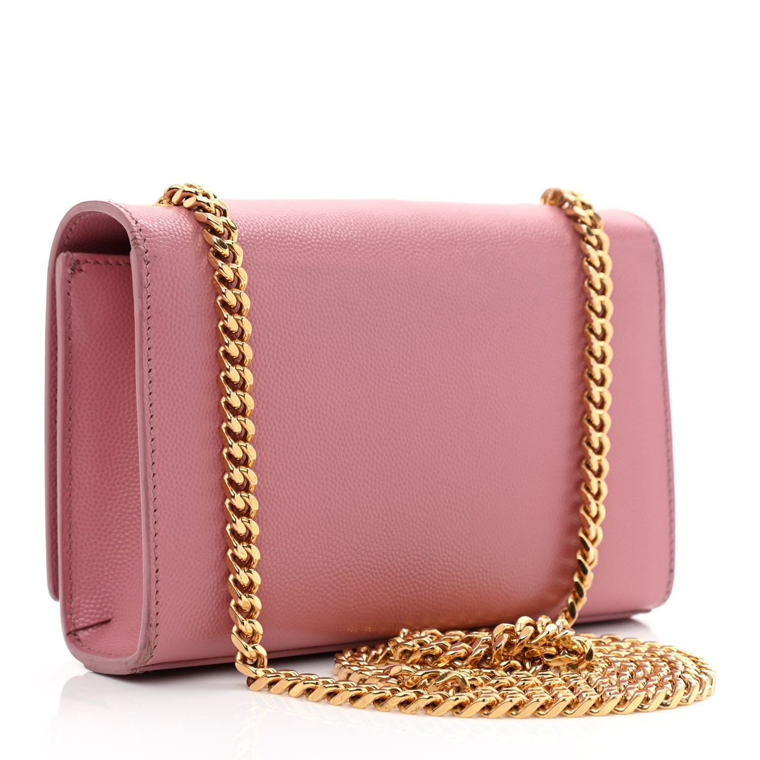 Saint Laurent Grain De Poudre Small Classic Monogram Kate Satchel Old Rose 3 of 10